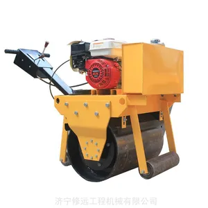 小型压路机厂家,手扶式单双钢轮震动压路机,柴油汽油手扶振动压路机修远道
