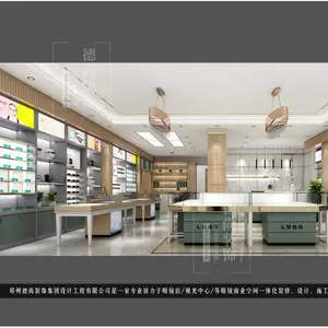眼镜店面装修展柜设计 眼镜展柜上门量尺寸出预算