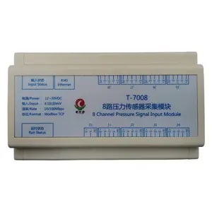 供应掌中宇T-7008 基于以太网的8路压力传感器采集模块 TCP/IP通讯
