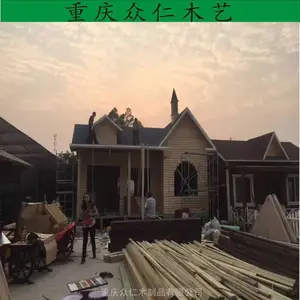 万盛樟子松乡村木房子 防腐木传统木别墅设计安装 众仁木艺