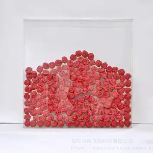 创意装饰画挂画手工纸艺红色花瓣装置画酒店样板间家装卧室