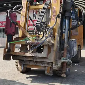 出售二手机 重庆宏工公路护栏打钻一体机 6108(8-10)玉柴118千瓦
