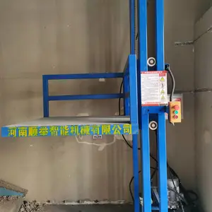 河南顺举智能 郑州金水区0.5吨单缸导轨升降机 商铺小型液压货梯 固定升降平台