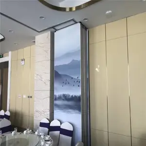 卡曼隔墙酒店宴会厅电动活动隔断墙移动门包厢吸音铝合金屏风定制