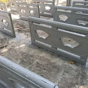 水泥仿石护栏 河道鱼塘景观户外混凝土栏杆 市政道路栅栏围栏