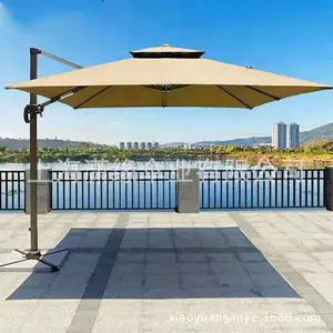 户外罗马庭院伞别墅花园遮阳伞方形侧边双层庭院太阳伞厂价 产品有***