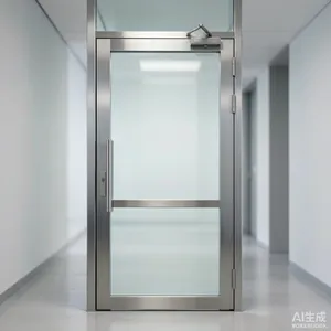 玻璃防火门 不锈钢铝合金框 ***乙级通透防火门定制