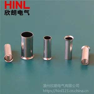 EN16-12管形裸端头管型端子冷压裸端子铜压接管带喇叭口GT16-12
