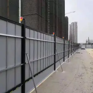 市政施工彩钢围挡 PVC围墙 彩钢泡沫夹心围蔽