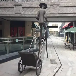 广州艺尔美雕塑 铜雕塑款式大全 老上海车夫人物雕塑