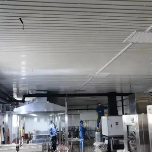 腌菜车间抗盐分腐蚀吊顶材料 大连凡美抗酸性腐蚀墙板材料 UPVC树脂吊顶 塑料扣板 防腐天花板