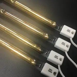红外线1KW 220V 250MM半镀金加热管 IR灯近红外线卤素加热管