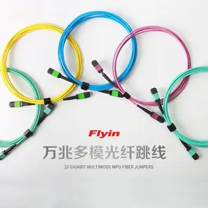 飞宇光纤 出品 MPO光纤跳线 8芯 12芯 圆缆 束状 40G 100G 光模块用跳线跳纤