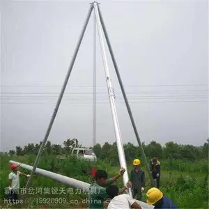 贵州省 15米人工三角架立杆机 铝合金人字立杆机 铝合金电力用立杆机 锐天销售