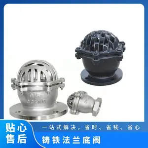 铸铁法兰式底阀吸水喇叭口水泵单向逆止阀H42X-10 DN200南高
