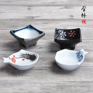 釉下彩陶瓷调味碟小菜碟酱料碟饭店餐厅酱油小碟子蘸料碟调料碟