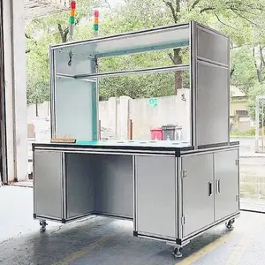 工作台 铝型材车间移动操作台定制 铝合金流水线装配台架子