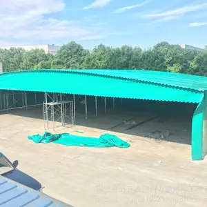 仓储物流雨蓬_河北保定悬空电动篷-电动推拉棚-移动推拉篷