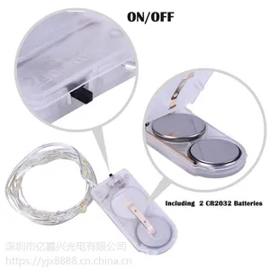 �ڼ���Ŧ�۵�صƴ�1��10��CR2032ͭ�ߵ�ʥ��װ�εƽ��յ�غе�
