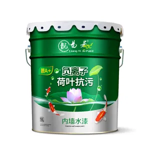 广东涂料靓易居负离子荷叶抗污内墙水漆耐刷洗家装乳胶漆