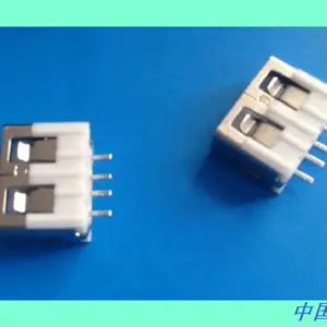 A母180度 二脚插板C款USB4.0母座 10.0USB连接器 无脚无卷边=6.5