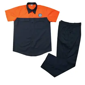 夏季短袖工作服套装男女薄款透气工人车间汽修厂服上衣定制劳保服
