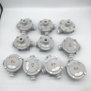 铸铝AH防爆直通接线盒4分6分1寸过线盒平盖吊盖厂家