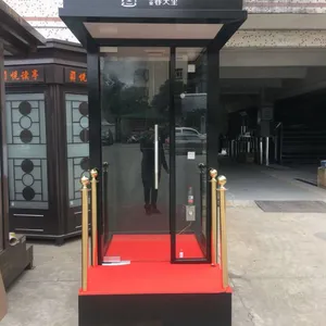 深圳南山.宝安,蛇口 全国各地供应 迎宾钢化玻璃站岗亭,玻璃站岗亭