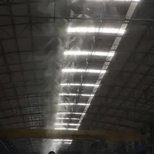 水雾加湿装置安装 智能高压微雾加湿系统 喷雾降温降尘设备 30米射程 粉尘治理