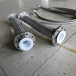 供应304衬四氟软管外编棉线导热油管耐疲劳