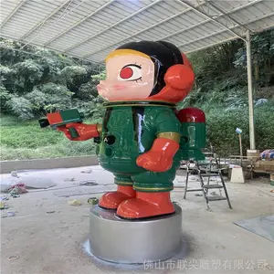 商场美陈玻璃钢雕塑摆设 珠海玻璃钢卡通公仔生产