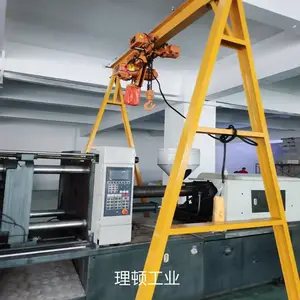 小型吊装设备移动式2吨电动环链葫芦龙门架注塑机吊模具提升机