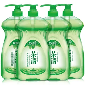 蓝月亮茶清天然绿茶洗洁精1kg×4