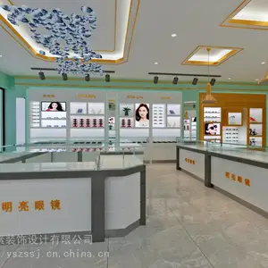 桂阳眼镜店装修设计公司 桂阳眼镜柜台设计定做厂家 桂阳眼镜展柜装修设计图片