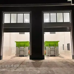 乡镇18m3移动式垃圾压缩滑道勾臂机 料斗翻转式垃圾***站设施设备