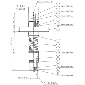 供应兼容HRS品牌X.FLP-ML51.J-PA(F)-ST1射频测试探针