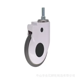 5寸包壳TPR丝杆活动静音款 病床脚轮 医用推车脚轮 ABS推车脚轮 静音轮