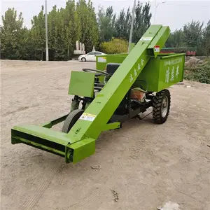 牛场清理粪便设备 柴油三轮全液压农用养殖场清粪车 羊圈刮粪清理