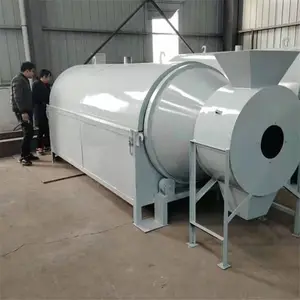 浩凡400型电加热塑料粉末滚筒干燥机 河沙烘干设备 锯末烘干机