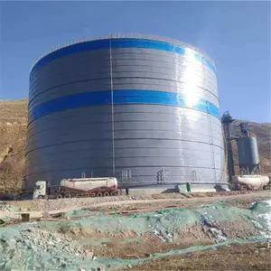 六万吨矿粉储存罐工程造价 落地焊接钢板库优质商家 国华钢板仓建设