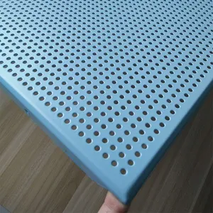 供应蓝色铝扣板 600X600吸音铝扣板 穿孔铝天花