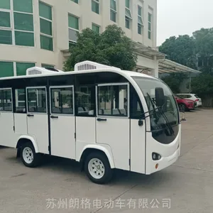 朗格T系列11座旅游观光车_有门有空调电动11人观光车