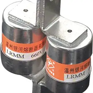 银熔厂家供应快速熔断器熔断器底座保险丝 LA5双拼螺旋连接熔断器