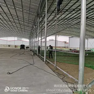 成都彩钢大棚 设计制作安装彩钢钢结构雨棚 仓库料仓雨棚