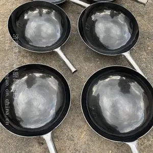 山东章丘铁锅多少钱一个家用圆底铁锅牌子章丘炒菜铁锅