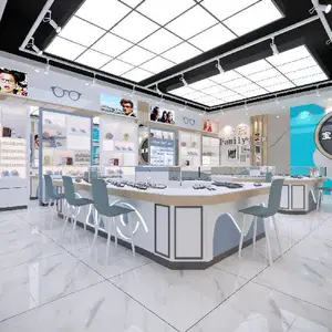 梧州复古风格眼镜店展柜设计装修