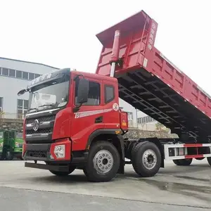 国六东风华神T5驾驶室玉柴245马力平板自卸车,东风7.2米自卸车报价