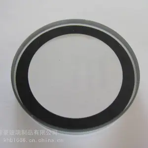 定制1mm2mm 3mm小圆形钢化玻璃丝印小圆圈丝印玻璃手电筒照明玻璃