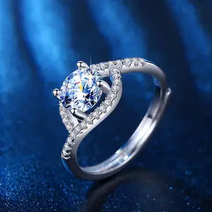 厂家定制纪念指环18k金坦桑石戒指指环定做求婚戒指多少钱一个