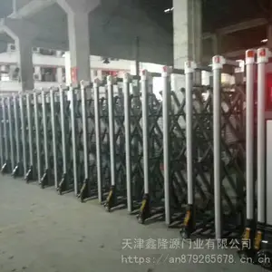 天津伸缩门厂家-不锈钢无轨伸缩门制作